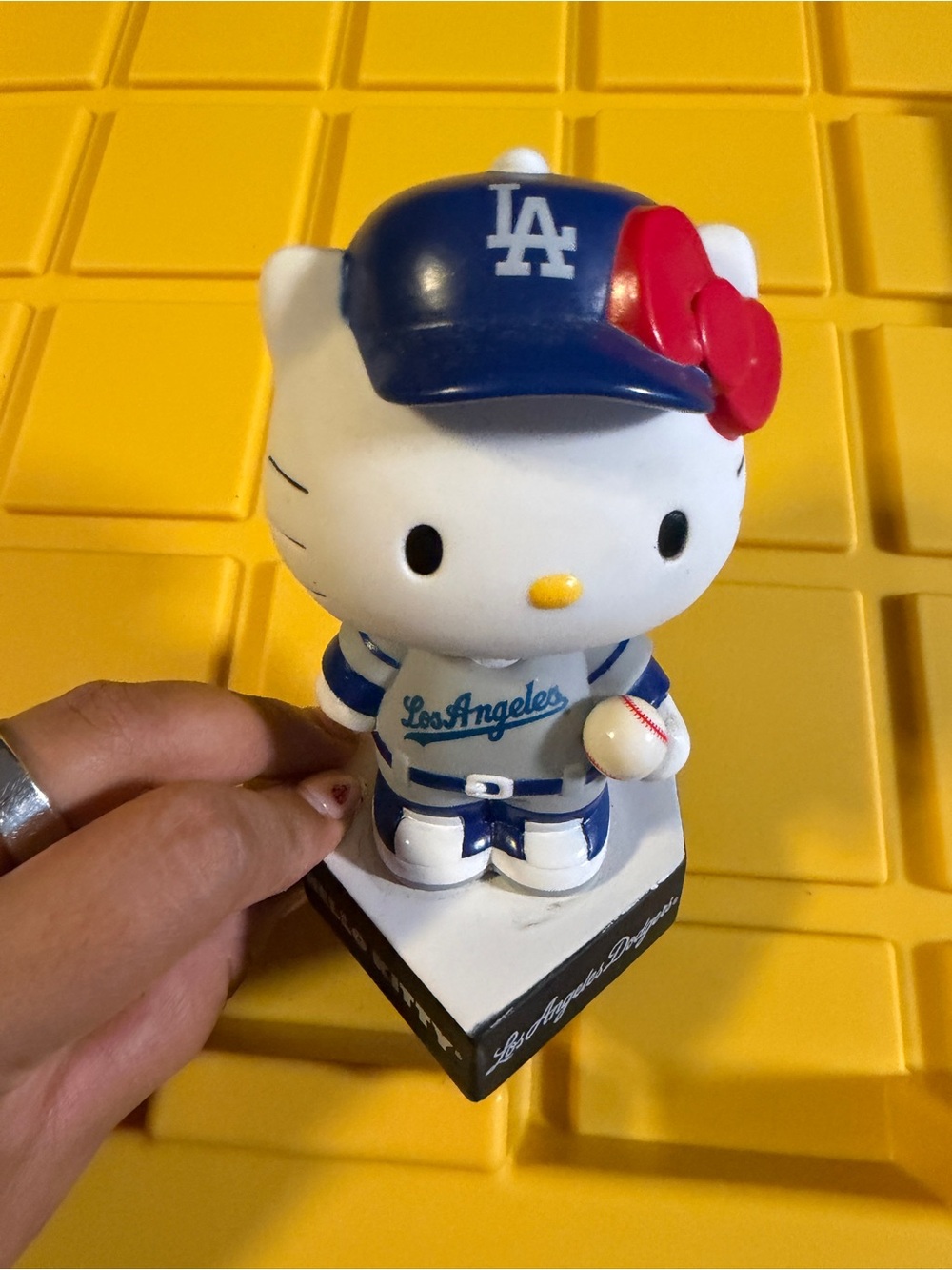 Sanrio Hello Kitty Dodgers Figure - White, Blue, Red